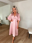 Gisela Midi Kjole - Rosa