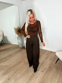 Olivia Barrel Pants - Brun