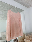 Leyla Blonde Bluse Med Slids - Rosa