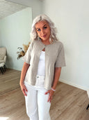 Bree O-neck Knit Cardigan - Beige