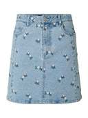 Flora Denim Nederdel M. Broderinger