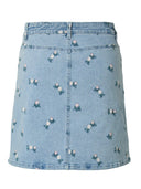 Flora Denim Nederdel M. Broderinger