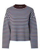 Jassy O-neck Strik - Mørkebrun