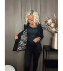 Bozzy Blazer - Sort M. Leopard