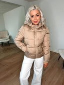 Bee Puffer Jakke - Beige