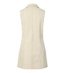Grace Denim Polo Kjole - Beige