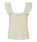 Pia Hør Top - Beige