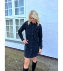 Signe Denim Kjole Langærmet - Sort Denim