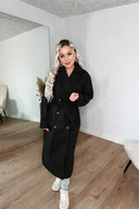 Marbel Trench Coat Lang - Sort